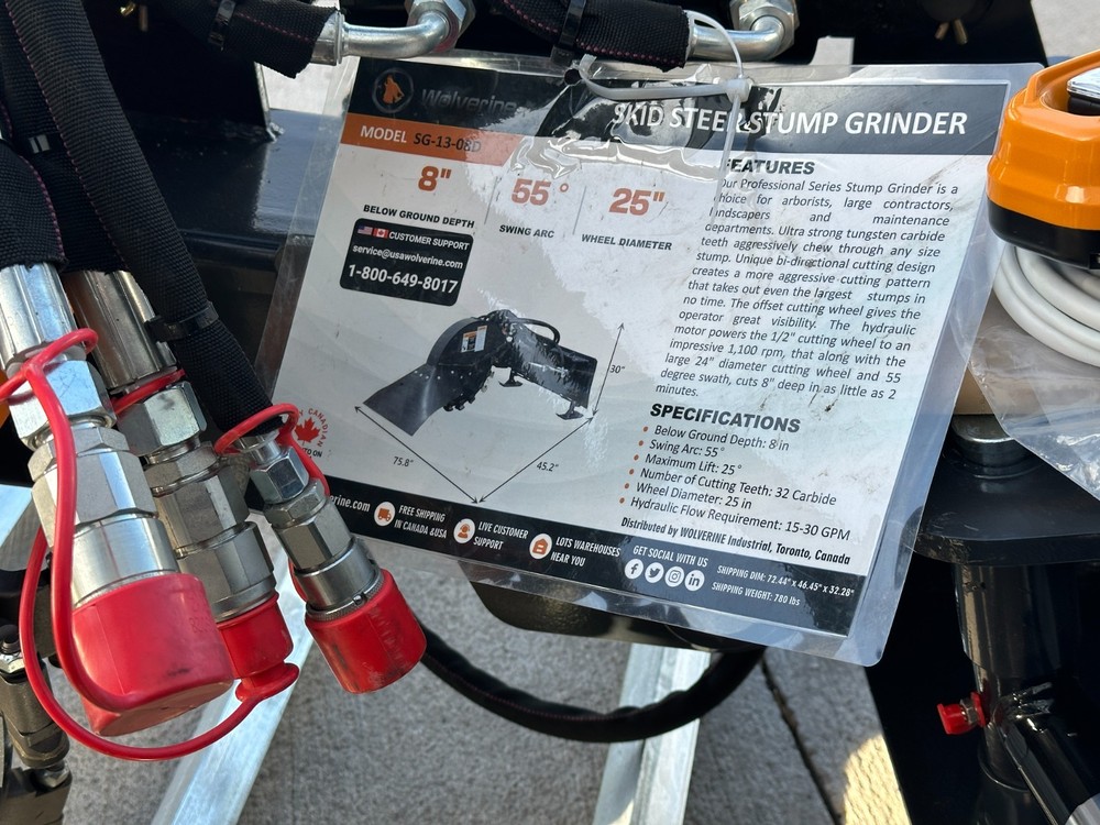 Wolverine Stump Grinder Attachment for Skid Steer/Loader [New]