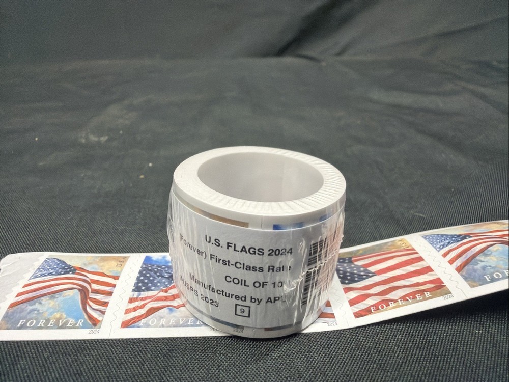 One-Hundred (100) Count Rolls U.S Flags 2024