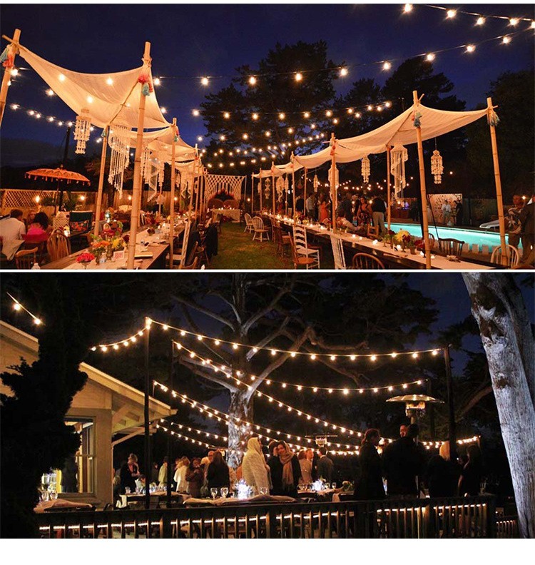 33FT Outdoor Solar Globe String Light Ball 8 Modes Yard Light 100LED Yellow