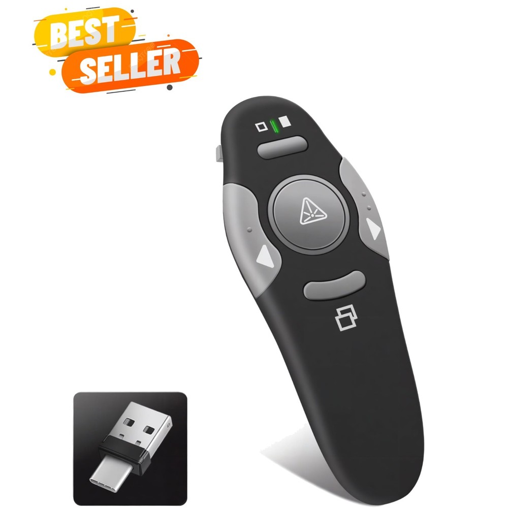 Ultimate Wireless Presentation Clicker - PowerPoint & Google Slides Compatible