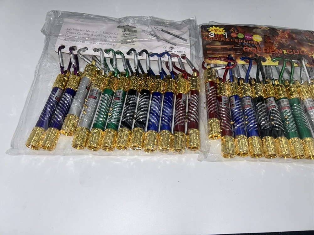 48pcs Keychain Red Laser Pointer With Torch