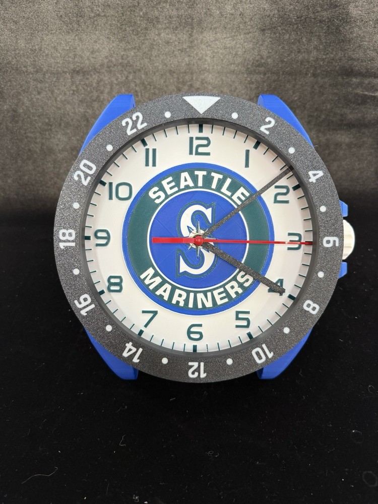 Mariners MLB Desk Clock – Baseball Wall Clock – Seattle Mariners Gift – MLB Team