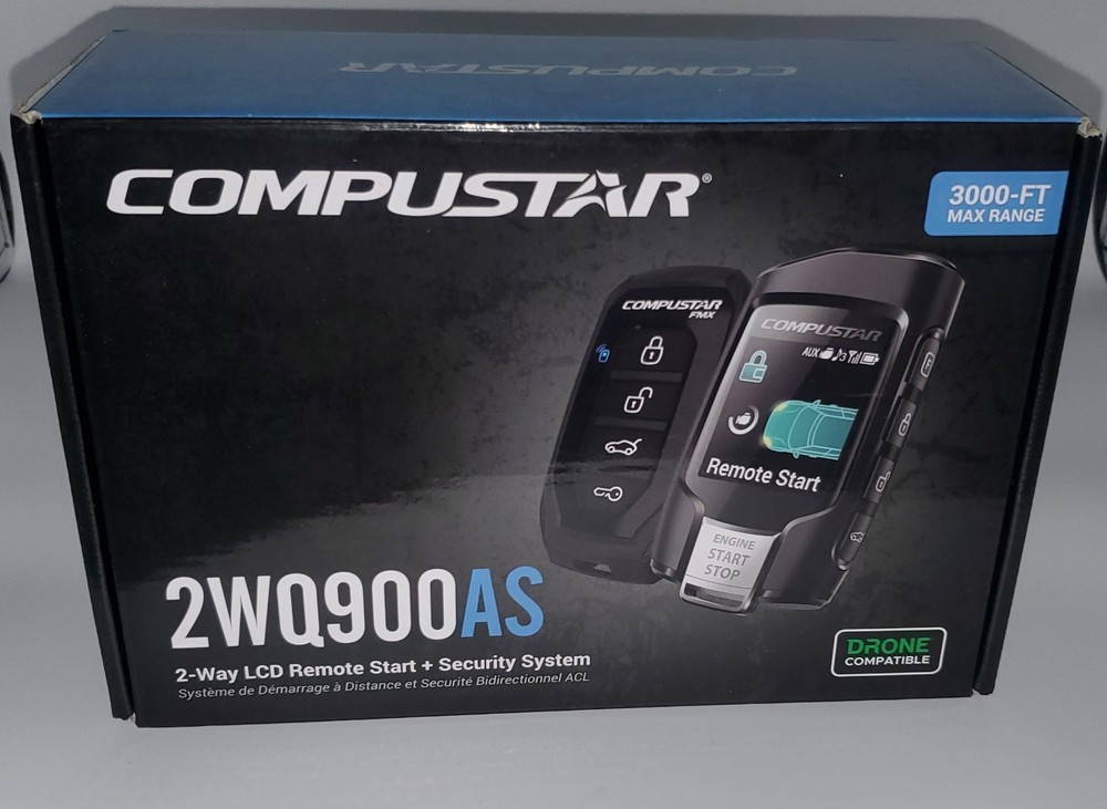 Compustar CS2WQ900AS 2-Way LCD 3000-FT Max Range Remote Start + Security System