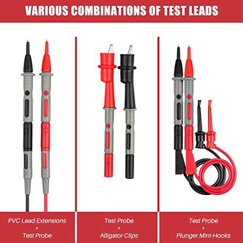 8Pcs Multimeter Test Leads Kit,Digital Multimeter Leads with Alligator Clips