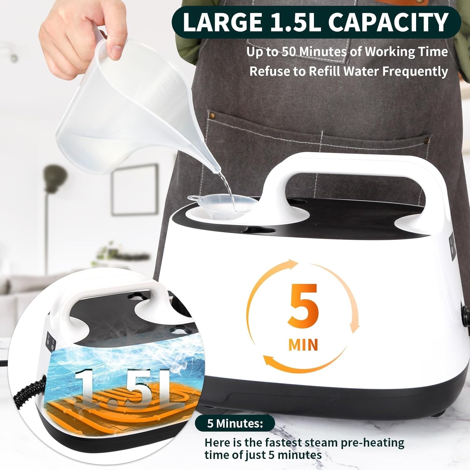 Steam Cleaner Heavy Duty Multi Purpose Steam Cleaner for Carpet Floors Window...