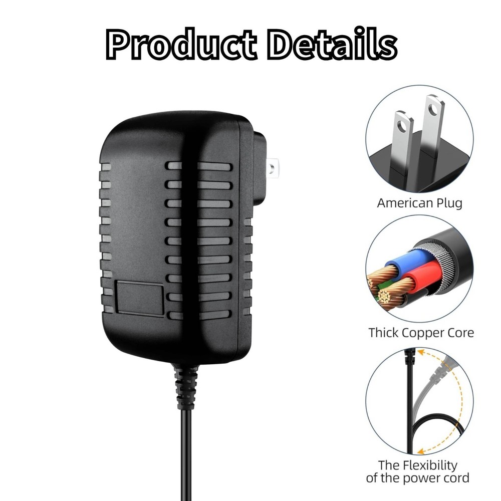 9V Power Supply Adapter Cord For Zoom V3 Multi-Effect Vocal Processor Mains