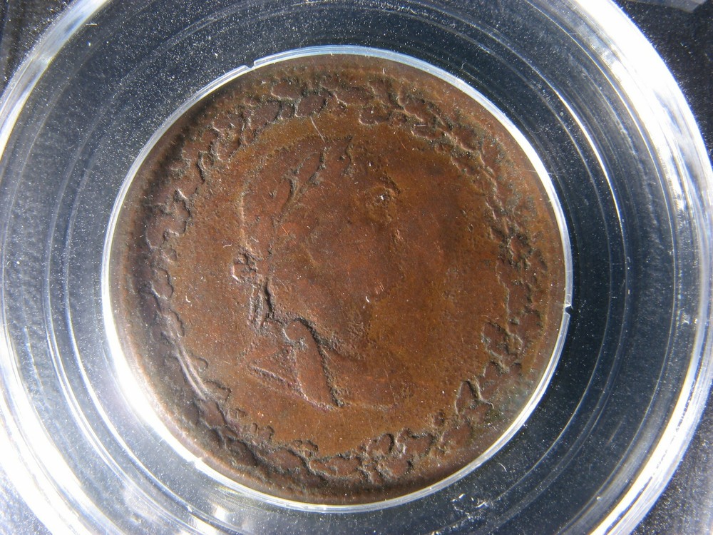 LC-48A2 Error Double struck Halfpenny token 1812 Lower Canada Tiffin Breton 960