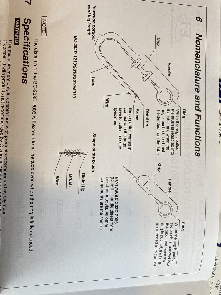 Olympus BC-202D-2010 Cleaning Brushes