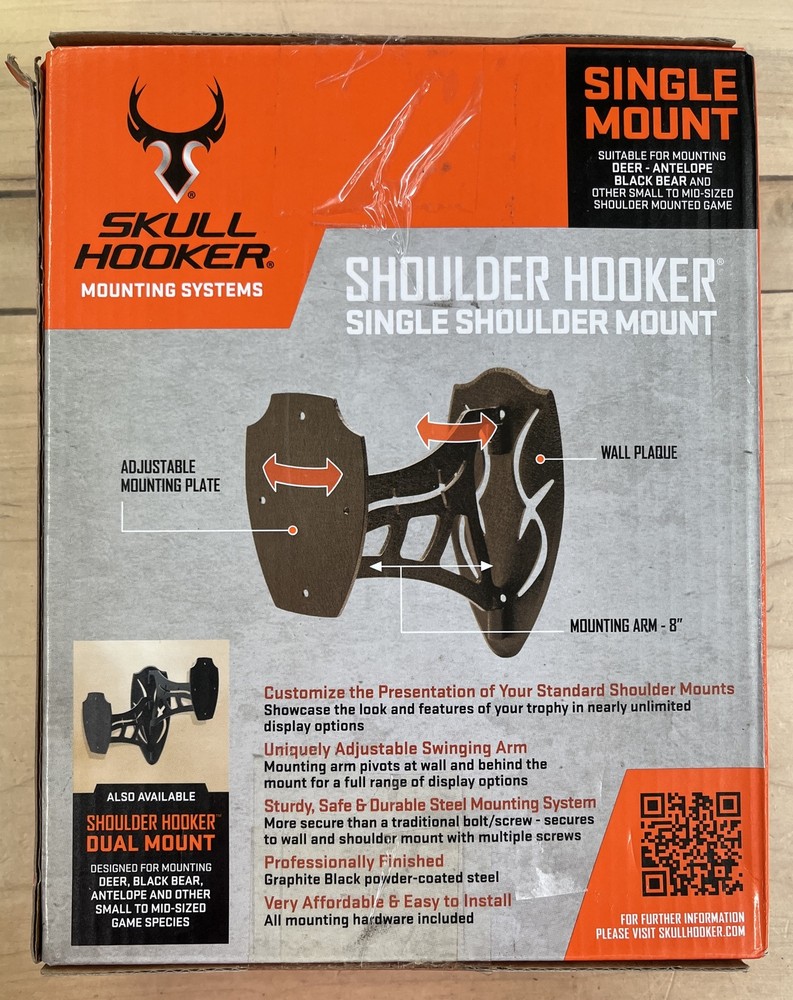 Skull Hooker Mounting System Single Shoulder Mount - Brown