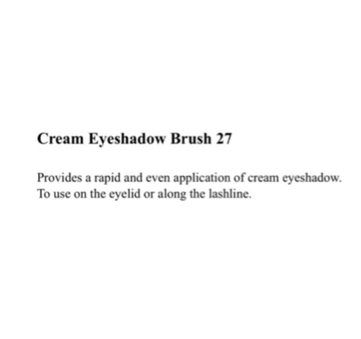 Chanel No. 27 Cream Eyeshadow Brush ~NEW~