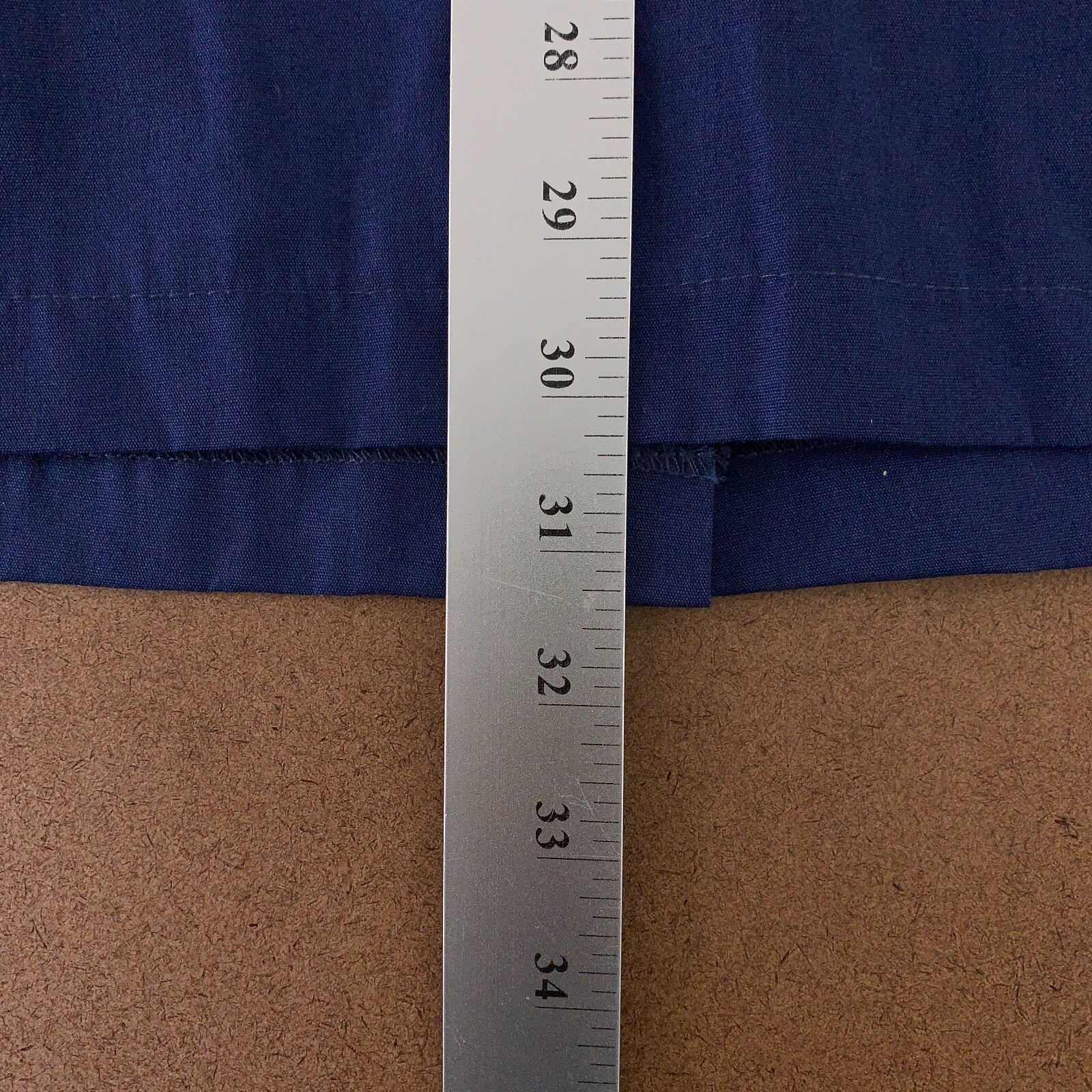 Fame K72 Women's Size XL Navy Blue 3/4 Sleeve Button Front Smock New