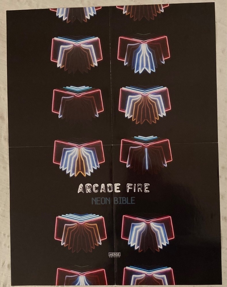 Arcade Fire 2007 Promo Poster Neon Bible R