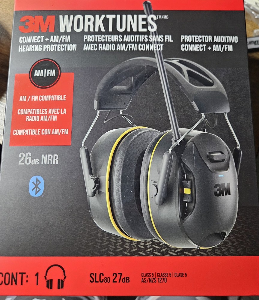 Brand New 3M Work Tunes Bluetooth Headset w/ Hearing Protection