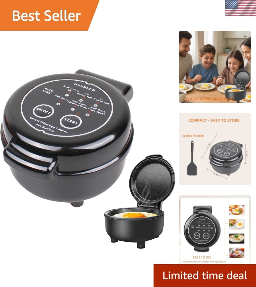 Smart Fried Egg Cooker, Automatic Fried Egg Maker for 6 Features like Sunny S...
