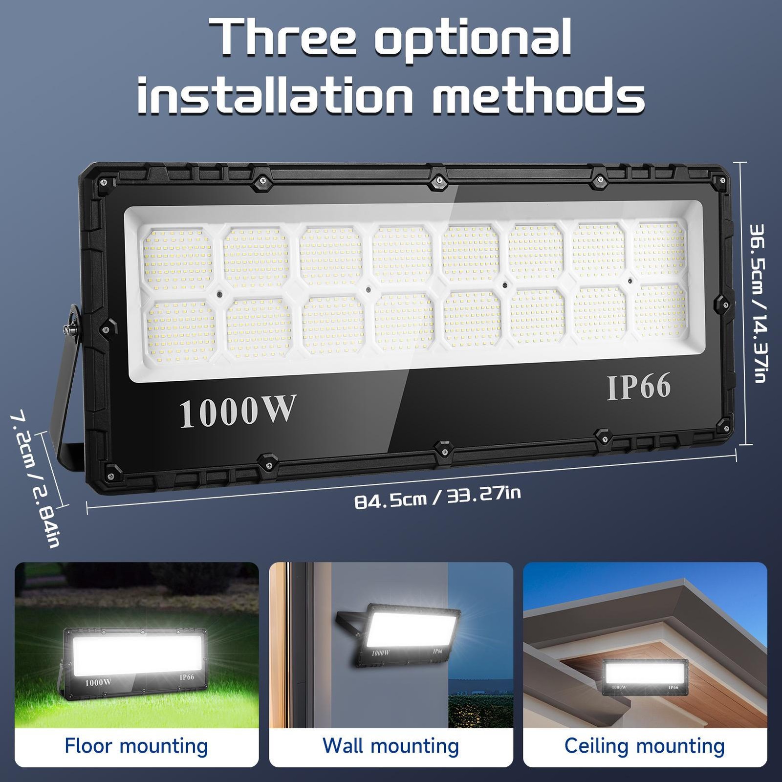 1000W LED Flood Light Cool White Outdoor Stadium Soccer Field Arena Spotlight