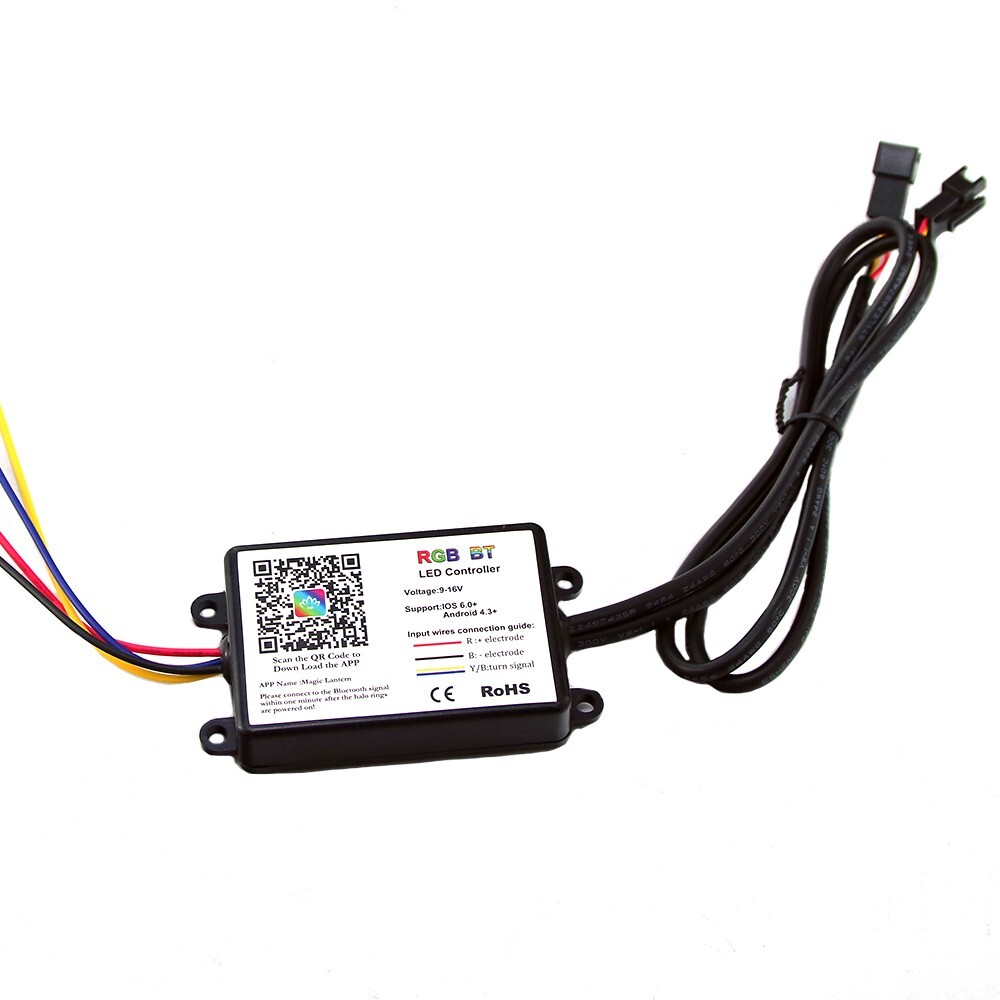 APP control Car RGB Heart LED Angel Eyes Halo Rings Headlight DRL Light Retrofit