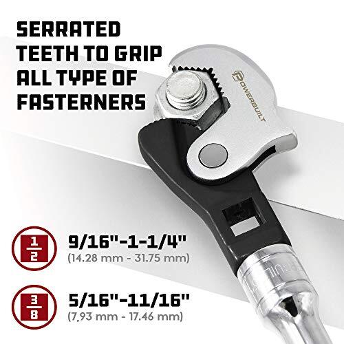 Powerbuilt 2 Piece Spring-Loaded Crowfoot Wrench Set, Assorted Styles
