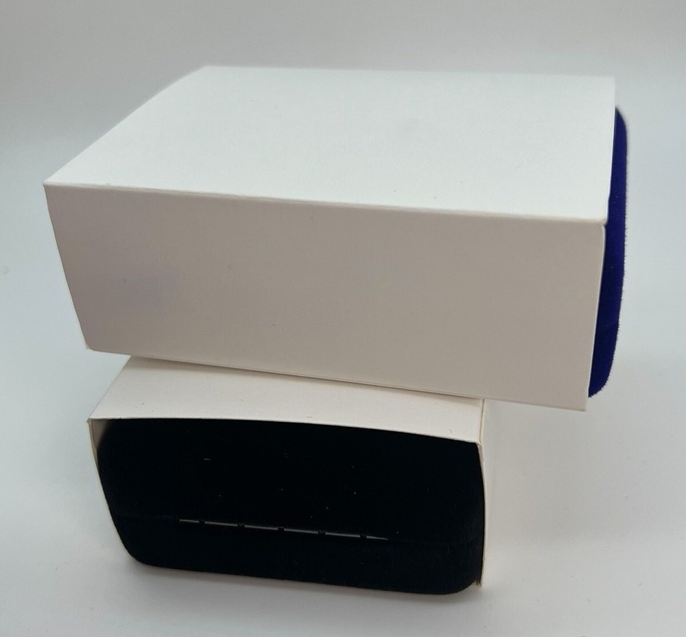 Zippo Lighter Blue / Black Velvet Display Box Storage Case Empty