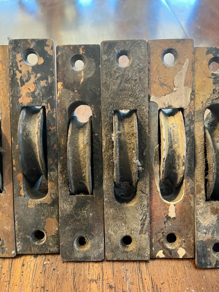 Window sash pulley-solid brass, quantity 13