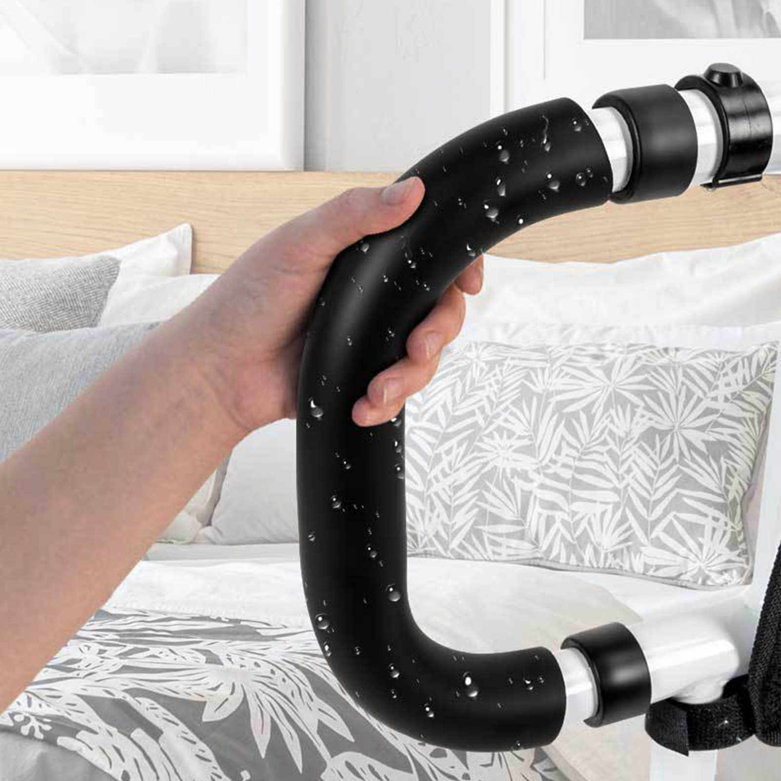 Foldable Bed Rails Height Width Adjustable Bed Guard Handles Bar For Elderly