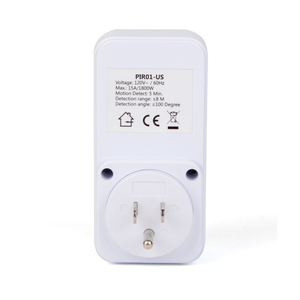 Motion Detection Sensor Power Socket Switch 110V 1800w Security Garage Light PIR