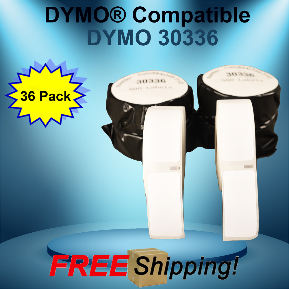 36 Rolls Dymo® Compatible 30336 White Rectangular Shaped Labels eBay®, PayPal®