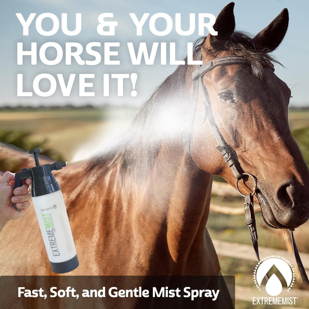 Water Based Fly Sprays High-Performance Equine Mister, Handheld Pump Sprayer,...