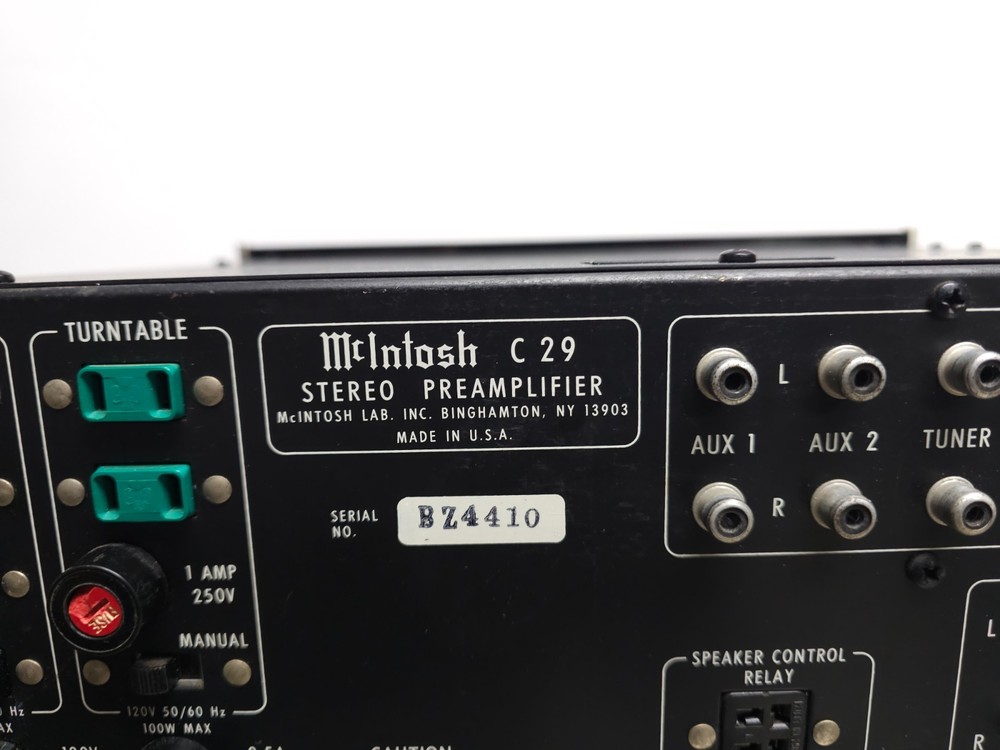 McIntosh C29 Solid State Stereo Preamplifier Serviced Good Aesthetic Condition