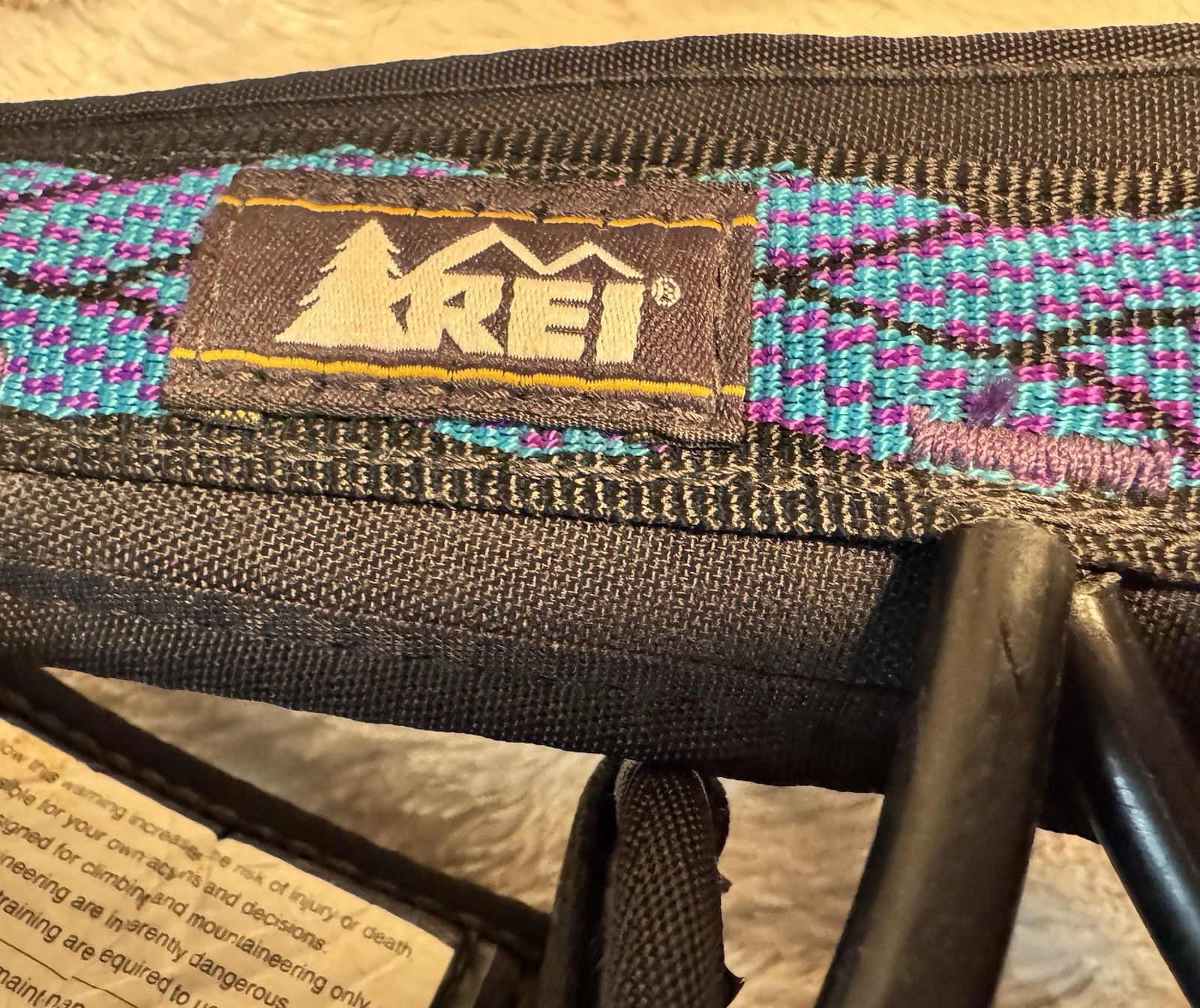 REI® Vintage 90’s Mountain Rock Climbing Harness - Women's Small Teal Purple