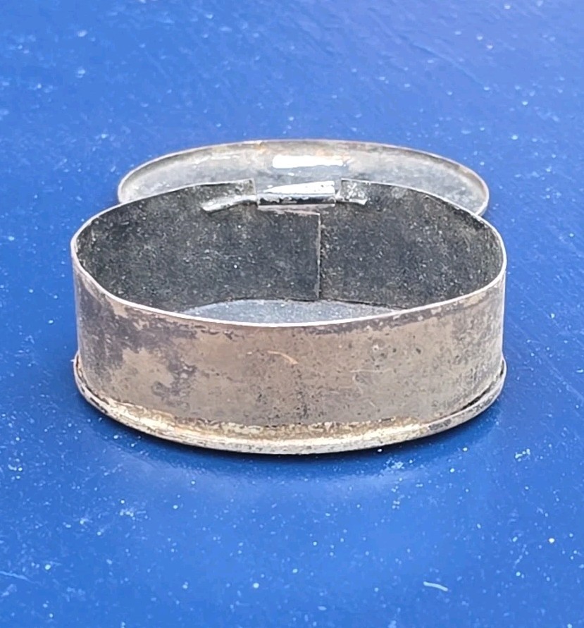 Primative Oval Tin Tobacco Snuff Box