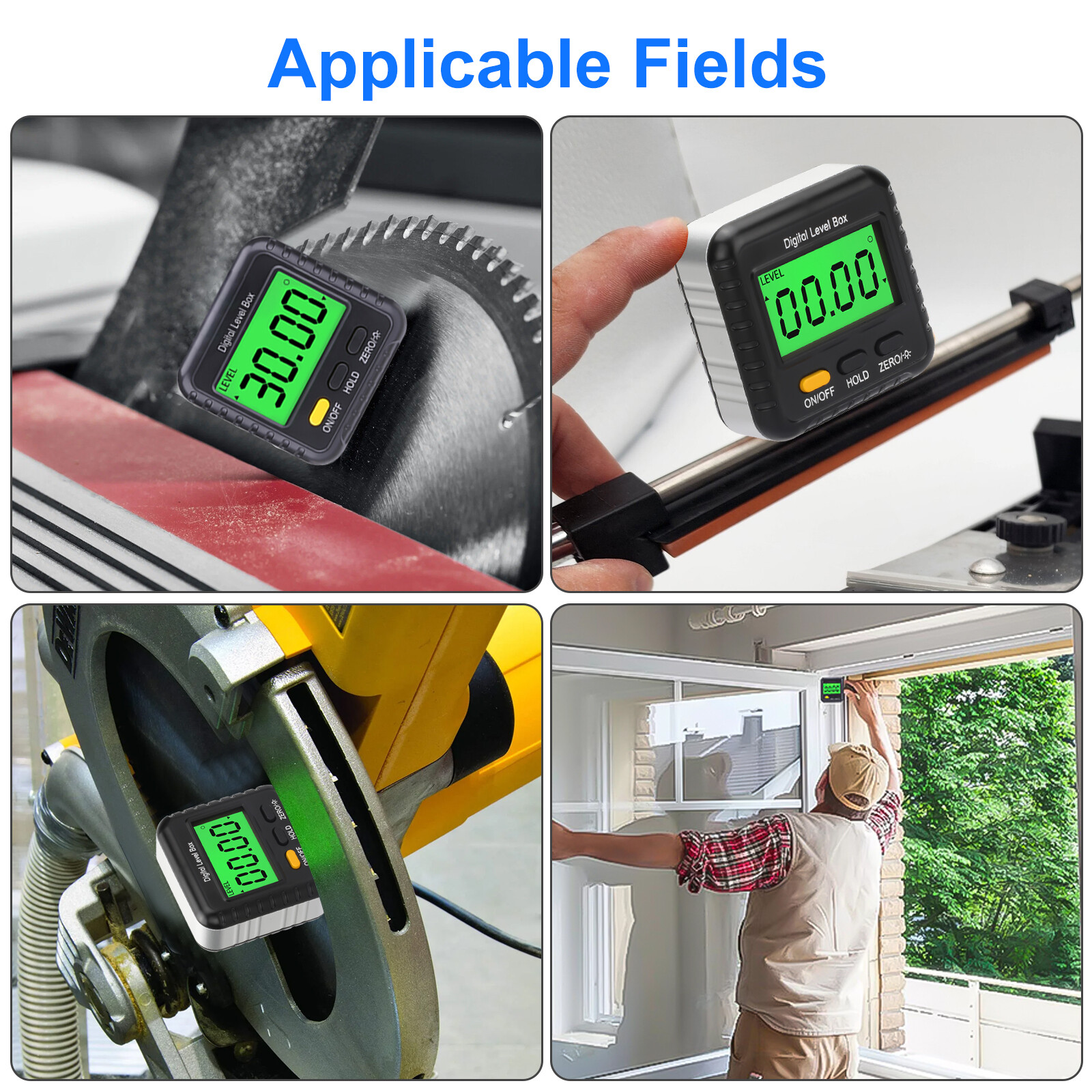 Digital Angle Finder Magnetic Protractor Level Box Inclinometer Bevel Gauge Tool