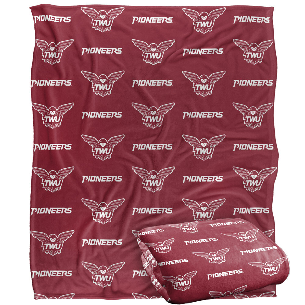 Texas Woman's University Logo Pattern Silky Touch Super Soft Throw Blanket