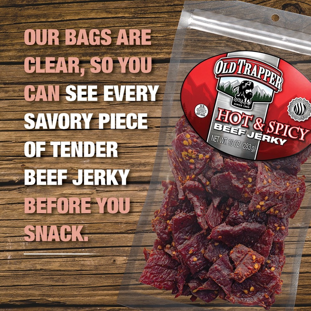 Hot Beef Jerky 10oz Resealable Bag