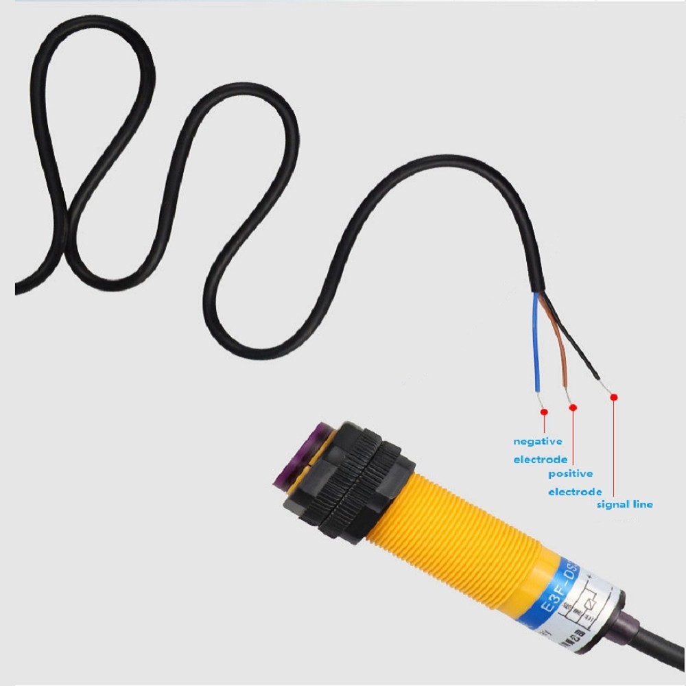 Photoelectric Switch 1.35 Meters Wire Length 10-30VDC Adjustable Sensor