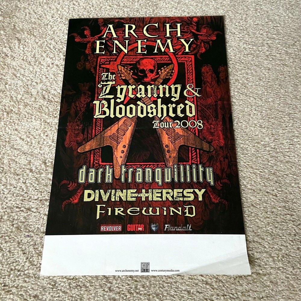 Arch Enemy Dark Tranquility Divine Heresy Firewind 2008 Tour POSTER