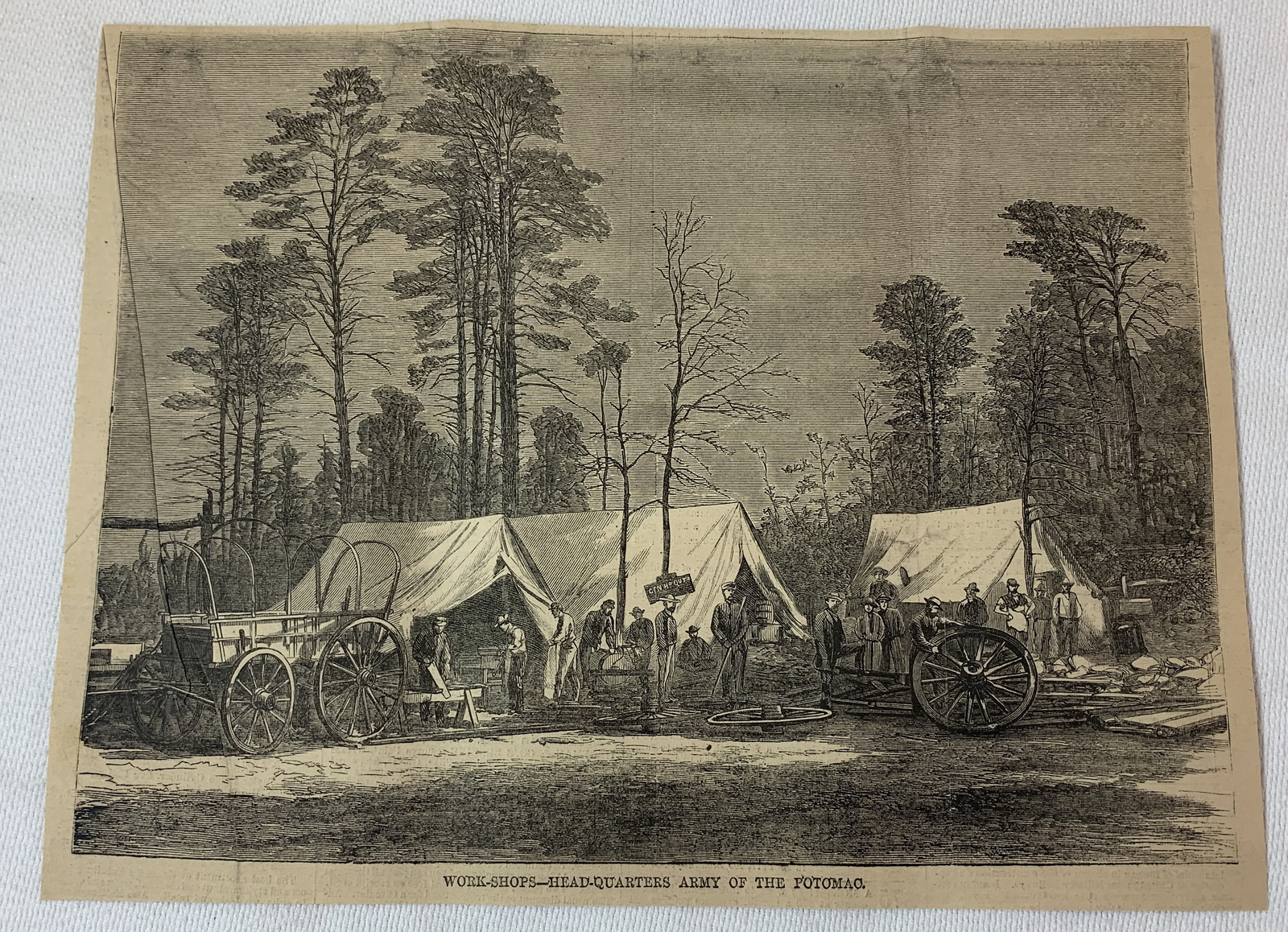 1864 magazine engraving~ HEADQUARTERS - ARMY OF THE POTOMAC