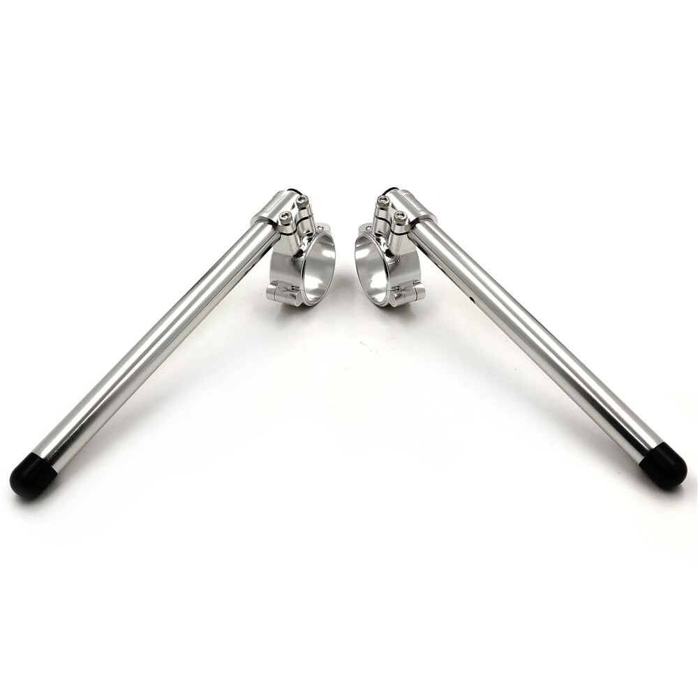 HTTMT- Silver CNC 55mm Clip-ons Handlebar Riser Handle Bar Compatible with Honda