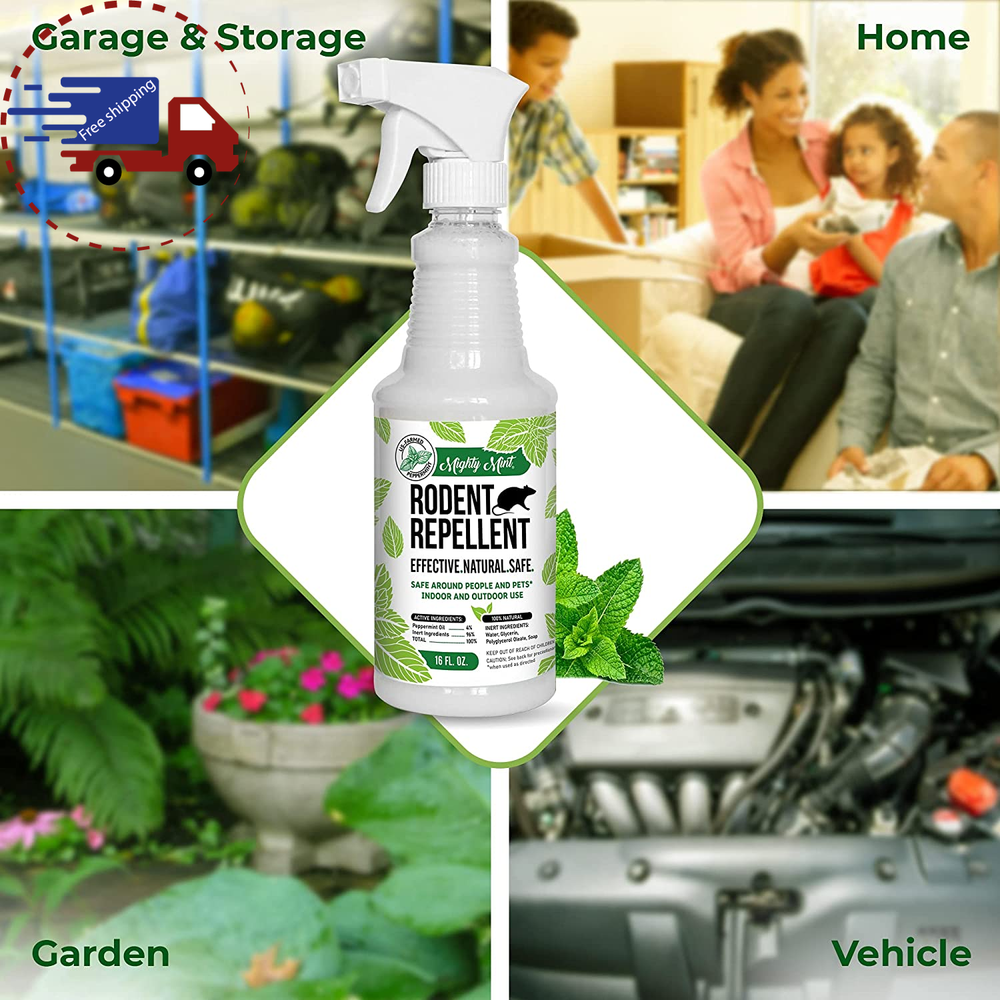 16Oz Peppermint Oil Rodent Repellent Spray