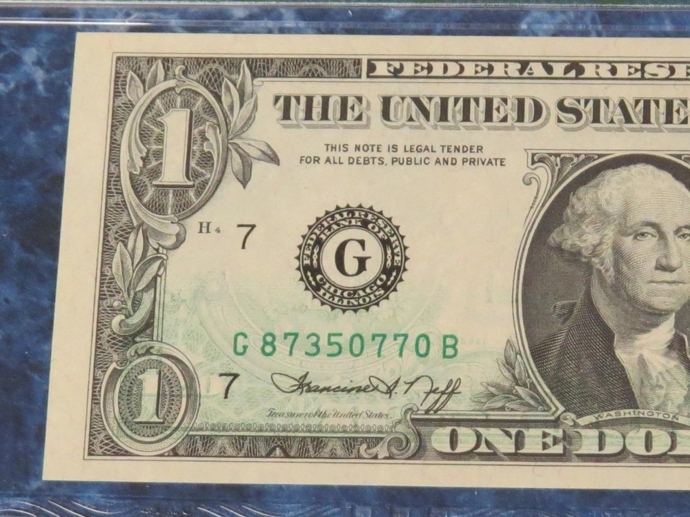 2 1974 $1 FR Notes Chicago Offset Printing Error PMG 64EPQ – Consecutive Serials