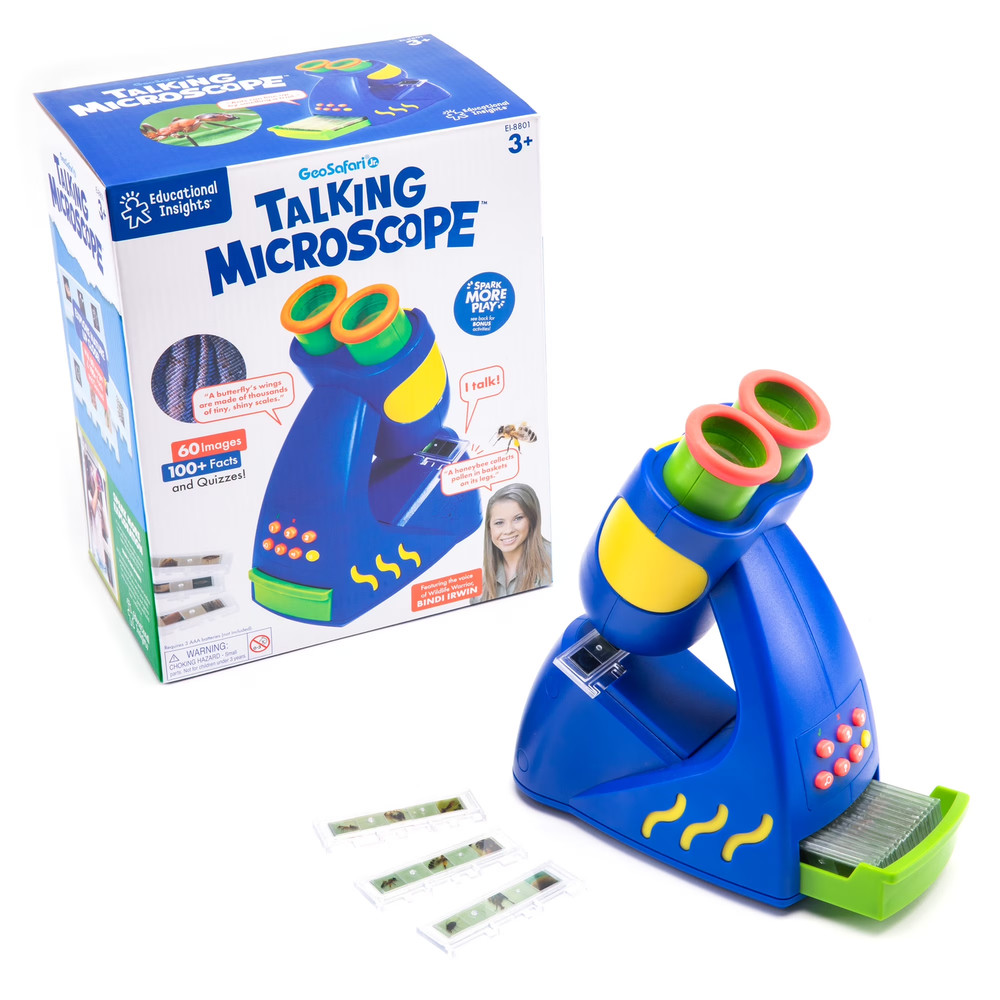 Geosafari Jr. Talking Microscope, 21-Piece Science Toy, 3 Years Plus