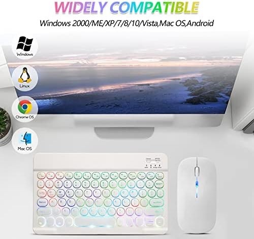 Bluetooth Keyboard and Mouse Combo for iPad - Rechargeable Wireless Keyboard.