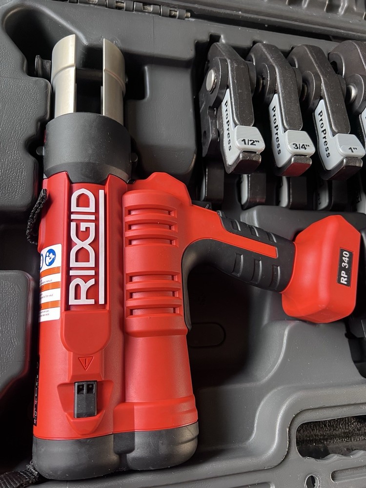 Ridgid Propress Model RP340 with 6 Copper Pipe Press Tool Jaws