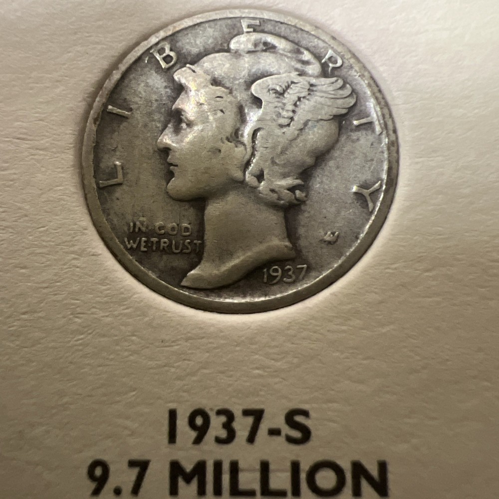 1937 S MERCURY DIME! Nice Better Date 9.7 Million