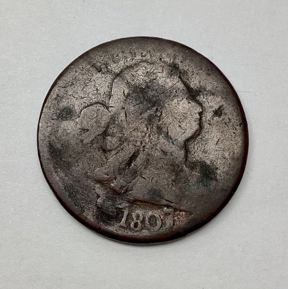 1807/6 Draped Bust Large Cent - Pointed 1