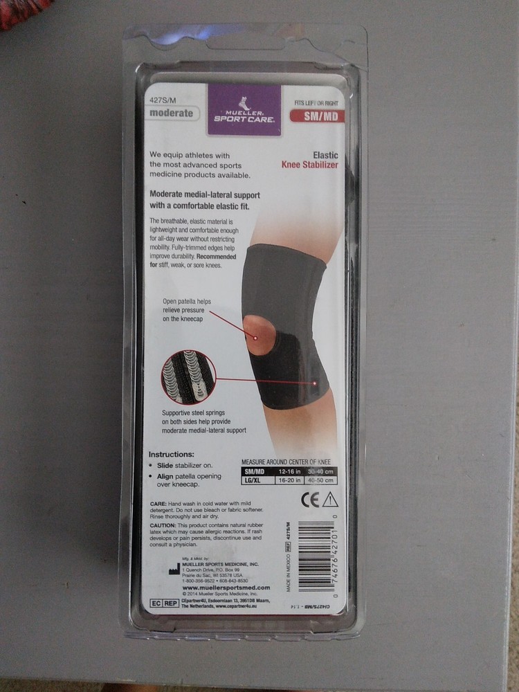 Mueller Knee Stabilizer, Black, Small/medim