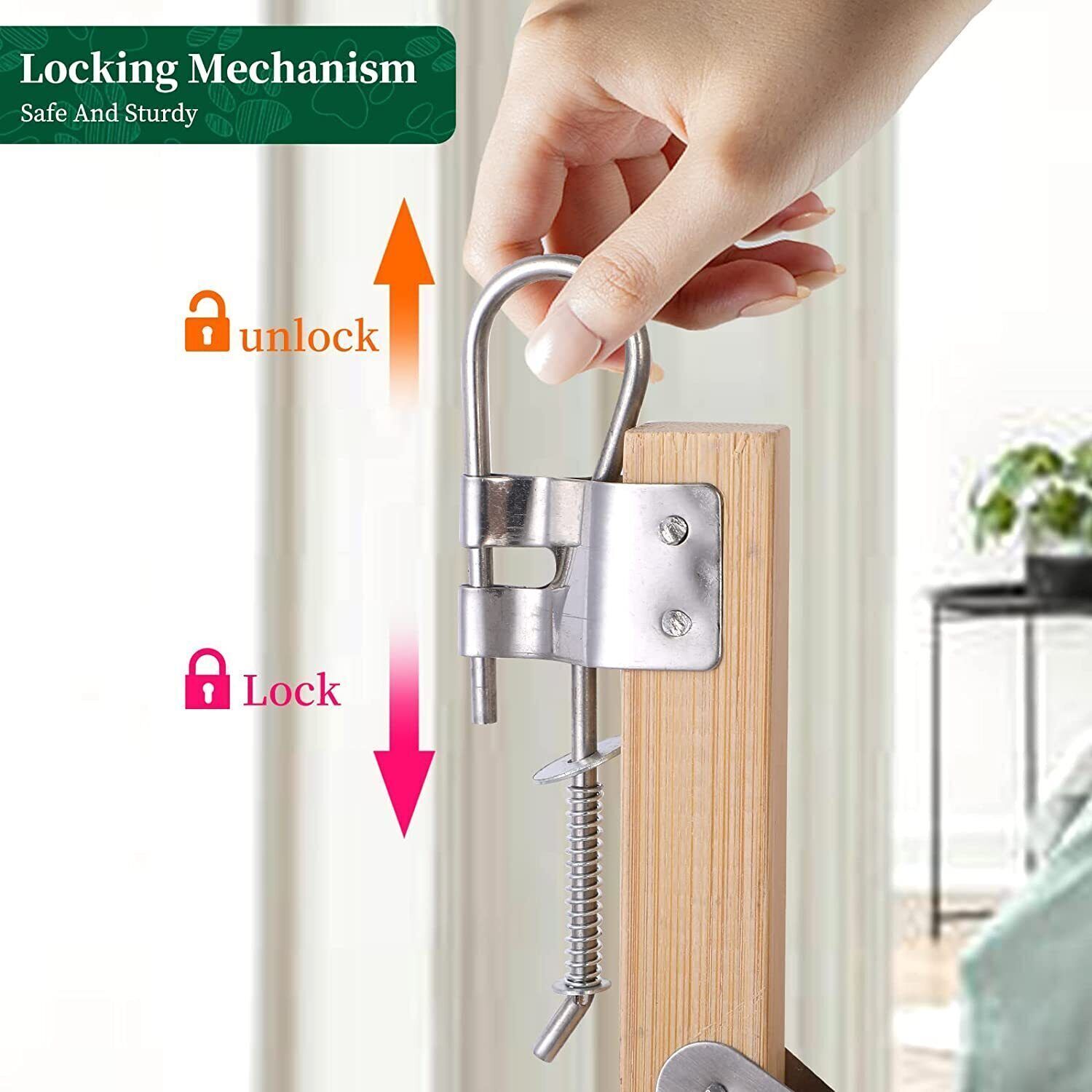 Expandable Accordion Baby Gate Wooden Pet Folding Fence Isolation ProtectionGate