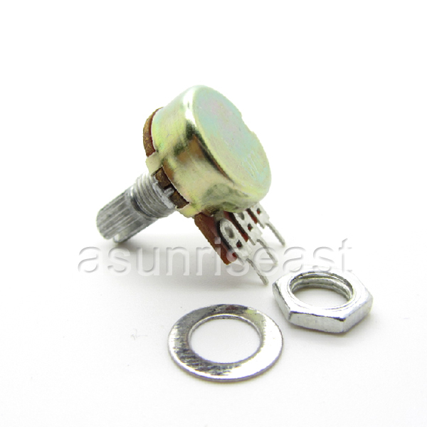 10 X 2K Ohm Linear Taper Potentiometer B2K Panel Pot + White Black Knob Cap