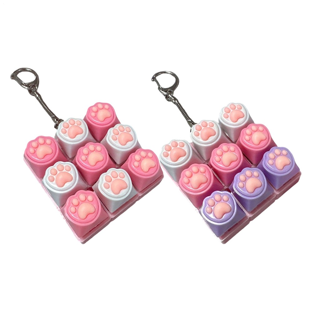 Button Keyboard Fidget Clicker Mechanical Keyboard Fidget Keychain
