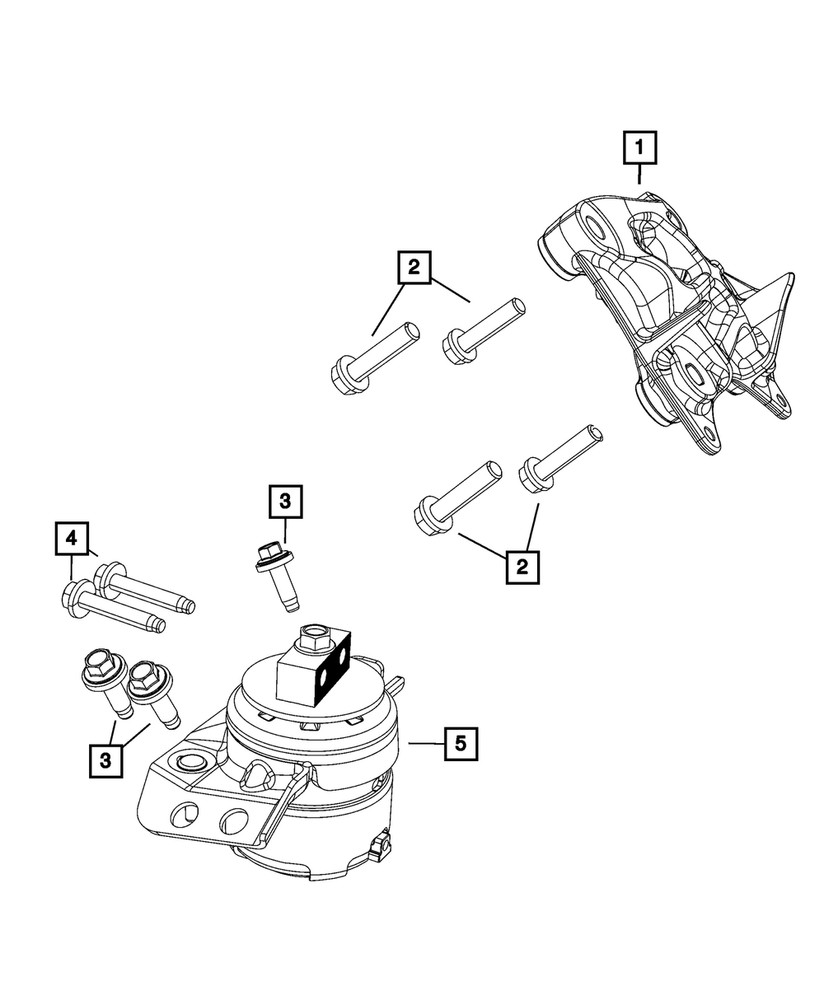 Genuine Mopar Engine Mount Bracket 68490438AA
