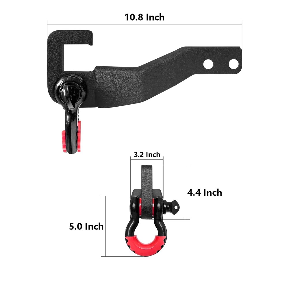 Front Tow Hook Mount Bracket with D-Ring for 2007-2013 Sierra 1500